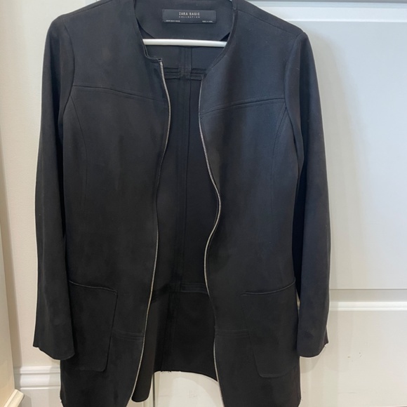 Zara Women’s black suede jacket/blazer - Picture 2 of 4